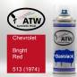 Preview: Chevrolet, Bright Red, 513 (1974): 400ml Sprühdose, von ATW Autoteile West.